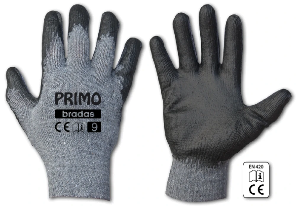 BRADAS PRIMO – ochranné pracovné latexové rukavice, veľ. 10