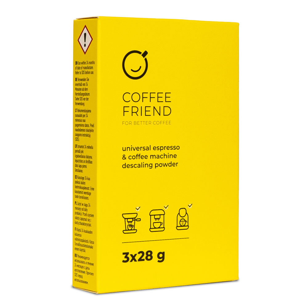 Coffee Friend DESCALE odvápňovací prášok 3×28 g – odvápnenie kávovaru