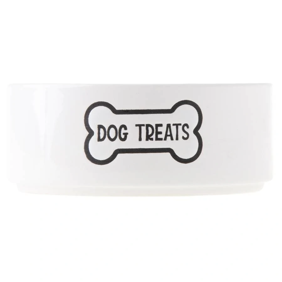 Keramická miska pre psy AINO DOG TREATS 12,5 cm biela