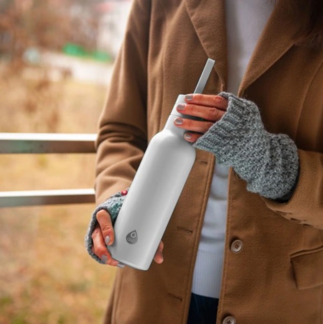 Termoska DAFI Thermal Bottle 0,5 l – biela nerezová fľaša na teplé aj studené nápoje