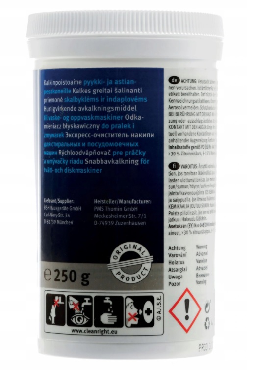 Odstraňovač vodného kameňa pre práčky a umývačky Bosch - Siemens 311919 - 250 g