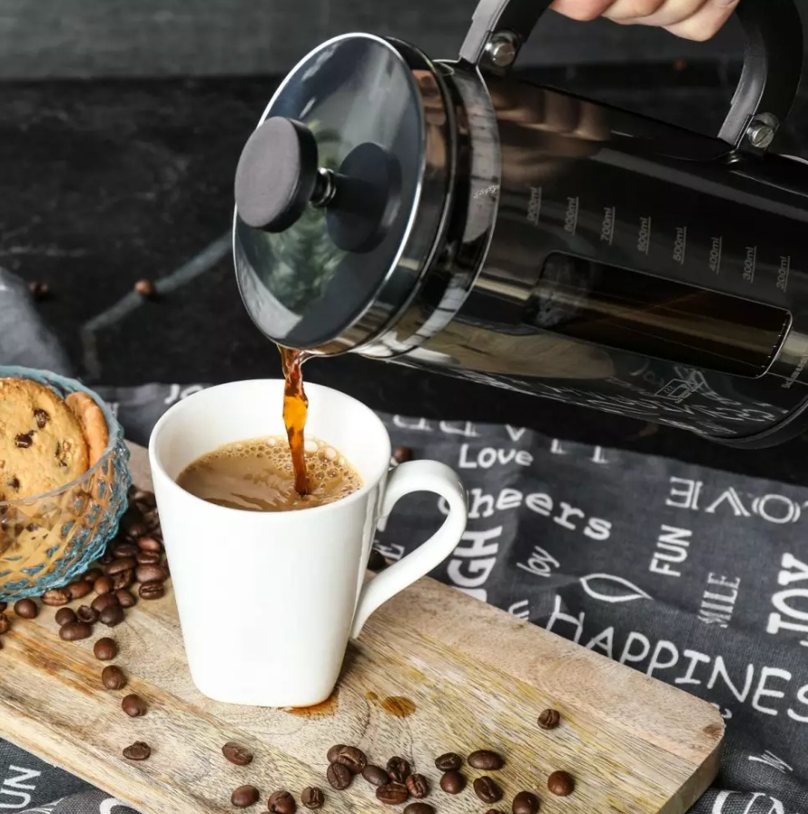 French press Klausberg KB-7704 – sklenená kanvica 1l na kávu a čaj