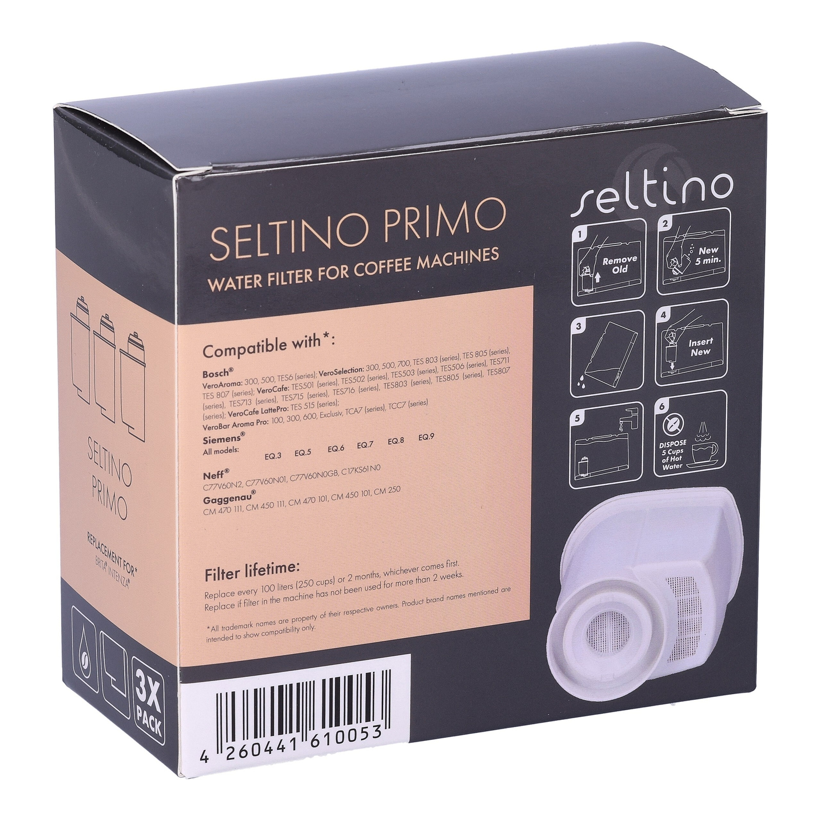 Seltino Primo - náhradný vodný filter za Siemens TZ70003 - 3ks