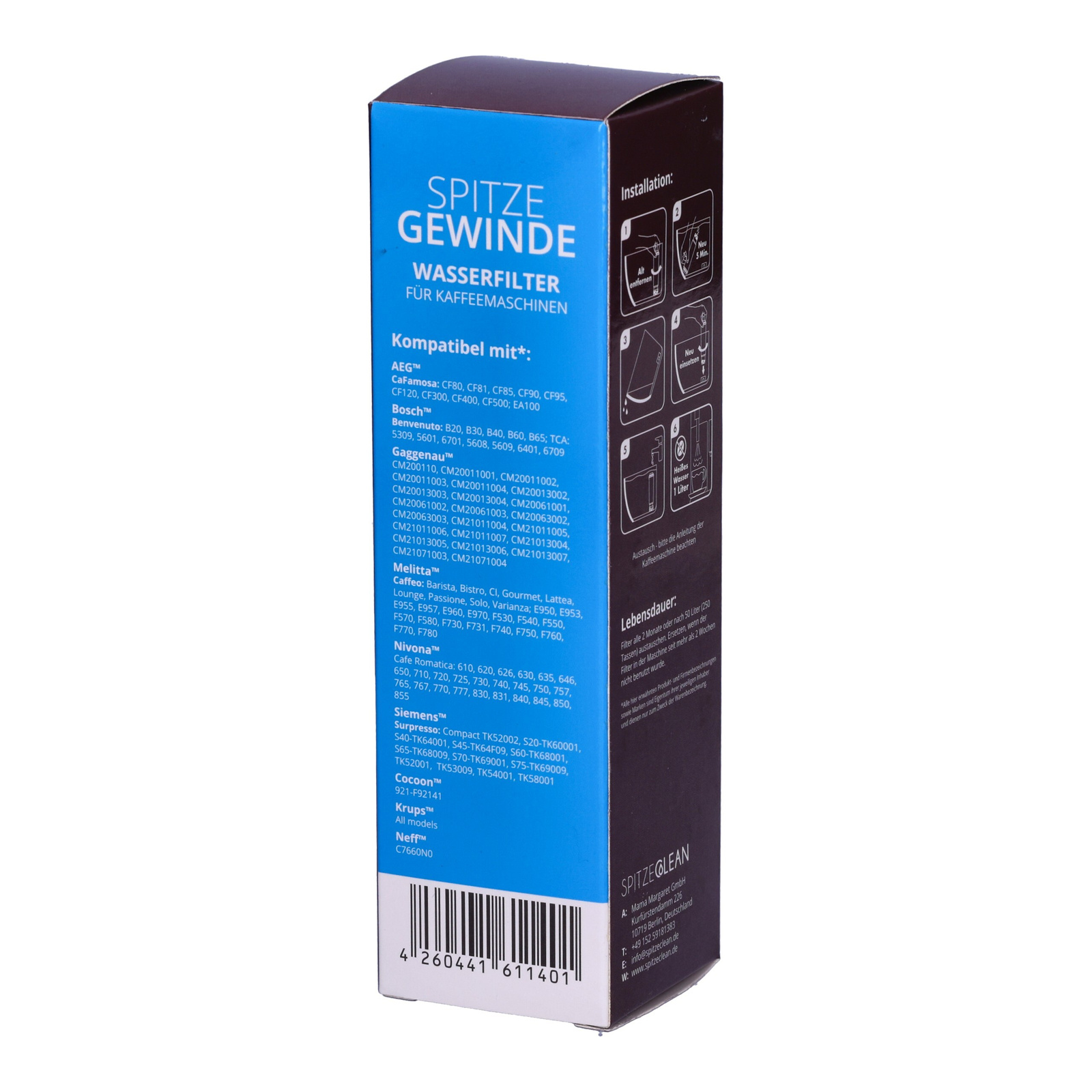 Spitze Gewinde - náhradný vodný filter za Krups F088