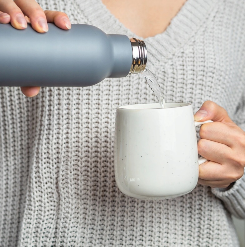 Termoska DAFI Thermal Bottle 0,5 l – šedá nerezová fľaša na teplé aj studené nápoje