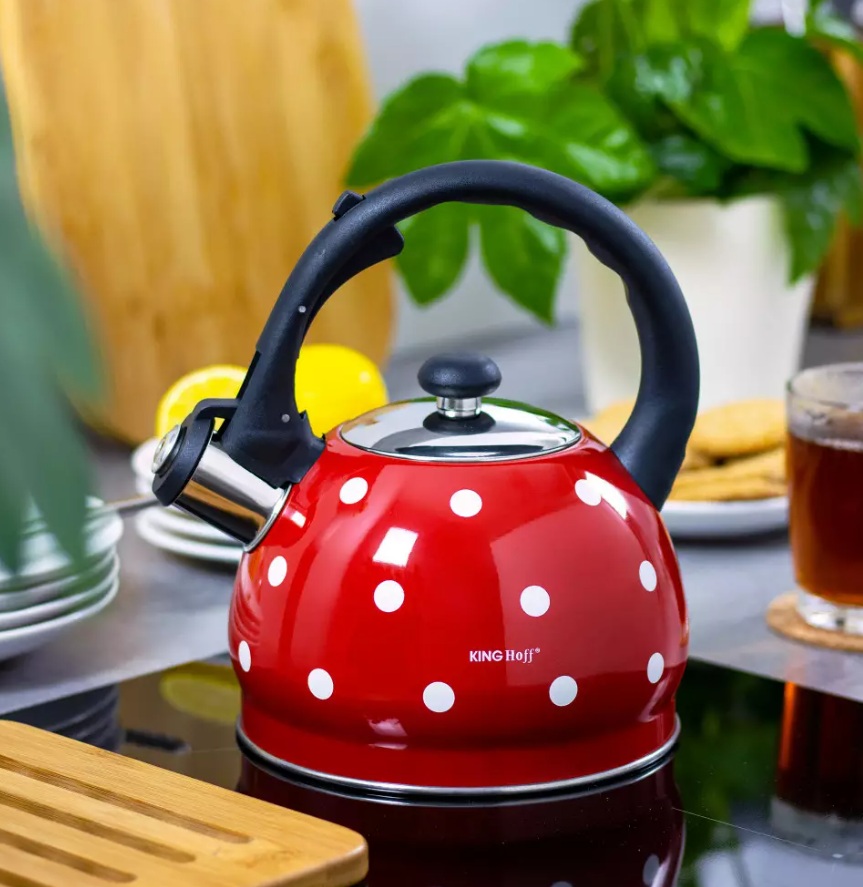 Kanvica King Hoff 2 l KH-1049 - červená s bodkami