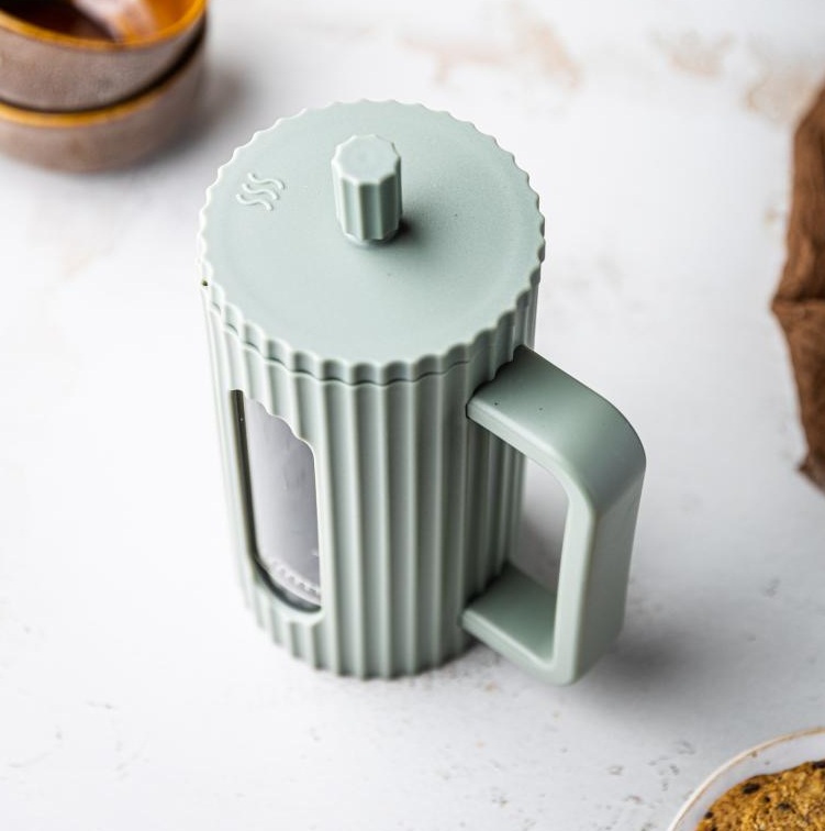 French press Klausberg KB-7749 – kanvica 600 ml na kávu a čaj s nerezovým piestom - béžová