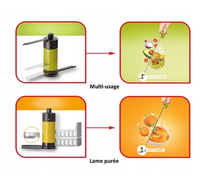 Tefal K1321324 - sekáčik na potraviny - ručný mixér - 900 ml