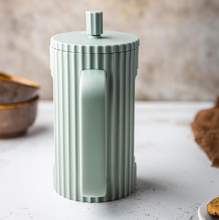 French press Klausberg KB-7749 – kanvica 600 ml na kávu a čaj s nerezovým piestom - béžová