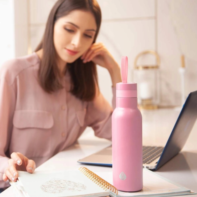 Termoska DAFI Thermal Bottle 0,5 l – ružová nerezová fľaša na teplé aj studené nápoje