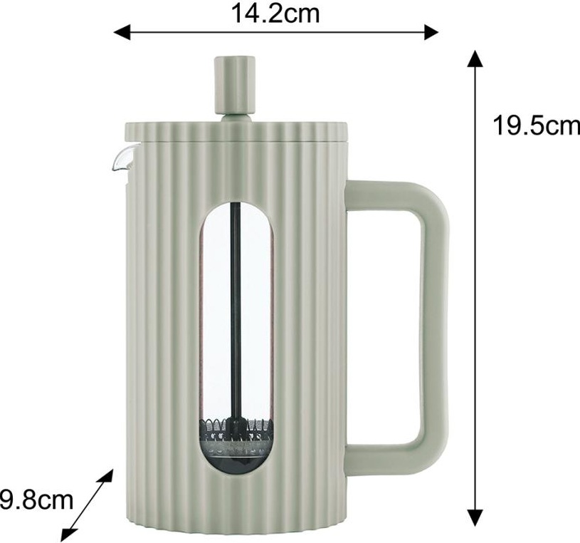 French press Klausberg KB-7749 – kanvica 600 ml na kávu a čaj s nerezovým piestom - béžová