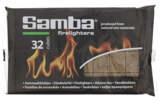 Samba - pevný podpaľovač - 32 ks prírodný