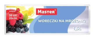 Vrecká na mrazené potraviny Master 1,5 l - 20x30 cm - 50 ks