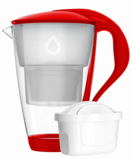 Filtračná kanvica Dafi Crystal unimax 2 l - červena + filter zadarmo